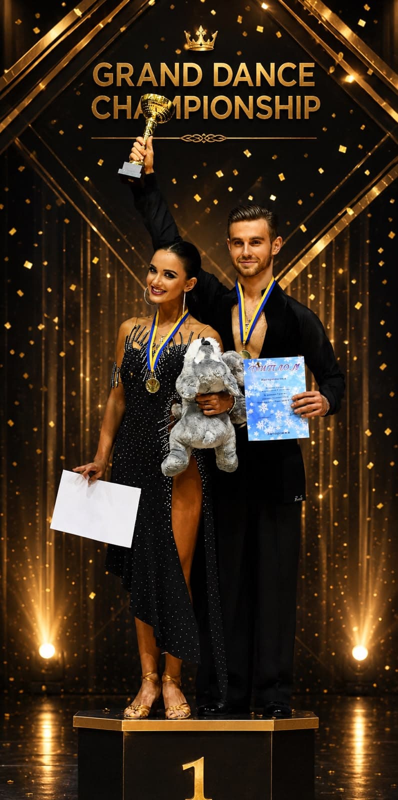 Tanzpaar beim Grand Dance Championship – 1. Platz